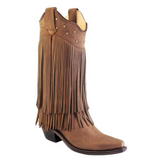 Stivali in pelle Western Boots Old West Fringe Brown Stivali in pelle Western Boots Old West Fringe Brown