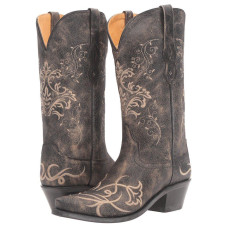 Stivali in pelle Western Boots Old West Floral Inlays Stivali in pelle Western Boots Old West Floral Inlays