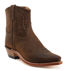 Stivaletti in pelle Western Boots Old West Brown - con zip Stivaletti in pelle Western Boots Old West Brown - con zip