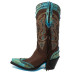 Stivali in pelle Western Boots Nuevo Rancho La Cruz Turquoise