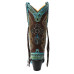 Stivali in pelle Western Boots Nuevo Rancho La Cruz Turquoise