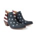 Stivali bassi ankle boots in pelle Myra Boots USA Flag S-13256