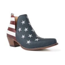 Stivali bassi ankle boots in pelle Myra Boots USA Flag S-13256