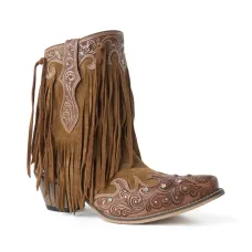Stivali fringe and diamond boots in pelle Myra Boots S-14071