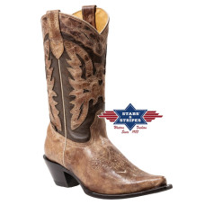 Stivali in pelle Western Boots Stars & Stripes Brown Inlay Stivali in pelle Western Boots Stars & Stripes Brown Inlay