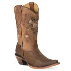 Stivali in pelle Western Boots Stars & Stripes Flowers Embroidery Stivali in pelle Western Boots Stars & Stripes Flowers Embroidery