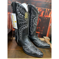 Stivali in pelle Western Dan Post Boots Luxury Black Stivali in pelle Western Dan Post Boots Luxury Black