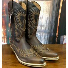 Stivali in pelle Western Boots Botas Calero Aged Brown