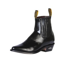 Stivaletti in pelle Western El General Chameleon Black
