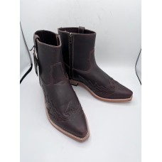 Stivaletti in pelle Western Boots Old West Zip Brown Stivaletti in pelle Western Boots Old West Zip Brown