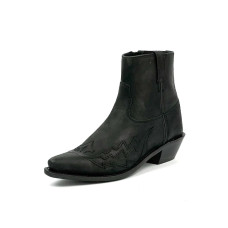 Stivaletti in pelle Western Boots Old West Zip Black Stivaletti in pelle Western Boots Old West Zip Black