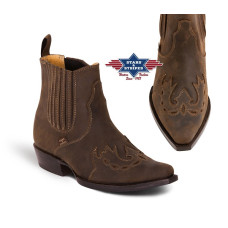 Stivaletti in pelle Western Boots Stars & Stripes Brown Inlay Stivaletti in pelle Western Boots Stars & Stripes Brown Inlay