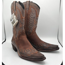 Stivali in pelle Western Sancho Brown