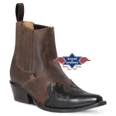 Stivaletti in pelle Western Boots Stars & Stripes Brown and Black Stivaletti in pelle Western Boots Stars & Stripes Brown and Black
