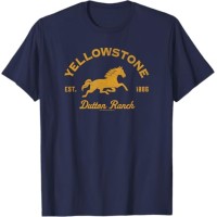 T-Shirt Yellowstone Dutton Ranch Est.1886 Blue