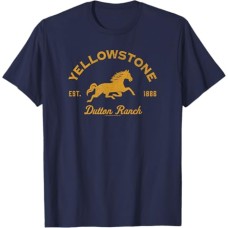 T-Shirt Yellowstone Dutton Ranch Est.1886 Blue