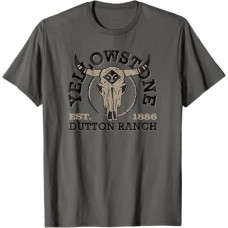 T-Shirt Yellowstone Skull Grey