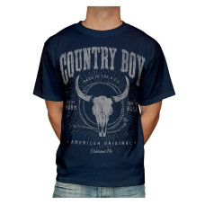 T-Shirt Country Boy Take No Bull Navy T-Shirt Country Boy Take No Bull Navy