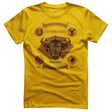 T-Shirt Yellowstone Cowboy Poker Yellow T-Shirt Yellowstone Cowboy Poker Yellow