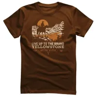 T-Shirt Yellowstone Live Up To The Brand brown T-Shirt Yellowstone Live Up To The Brand brown