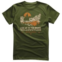 T-Shirt Yellowstone Live Up To The Brand dark green