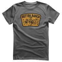 T-Shirt Yellowstone Dutton Ranch Patch dark grey