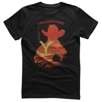 T-Shirt Yellowstone Silhouette black