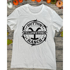 T-Shirt Yellowstone Dutton Ranch White - Unisex
