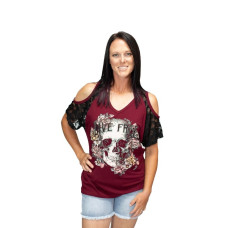 Top Liberty Wear Live Free Skull Top Liberty Wear Live Free Skull