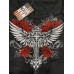 Top Canotta Liberty Wear Cross Wings Roses