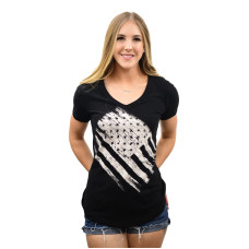 T-Shirt Liberty Wear American Flag Black T-Shirt Liberty Wear American Flag Black