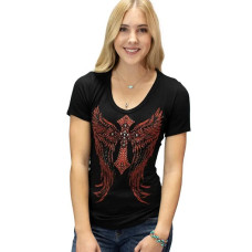T-Shirt Liberty Wear Red Wings & Cross T-Shirt Liberty Wear Red Wings & Cross