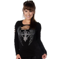 Top Maglia Liberty Wear Rhinestones Wings Top Maglia Liberty Wear Rhinestones Wings