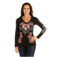 Top Maglia Liberty Wear Rose Design Top Maglia Liberty Wear Rose Design