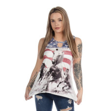 Top Canotta Liberty Wear Patriotic Horses Top Canotta Liberty Wear Patriotic Horses