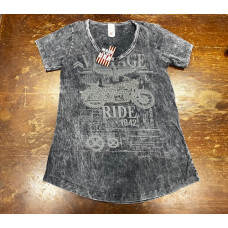 T-Shirt Liberty Wear Vintage Ride Grey T-Shirt Liberty Wear Vintage Ride Grey