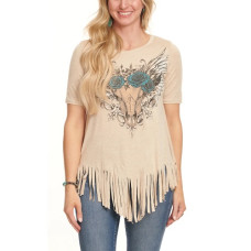 T-Shirt Liberty Wear Blue Rose Steer Oat T-Shirt Liberty Wear Blue Rose Steer Oat