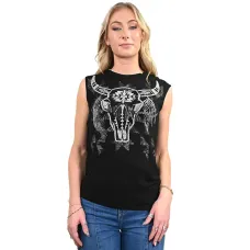Top Liberty Wear Lone Star Skull